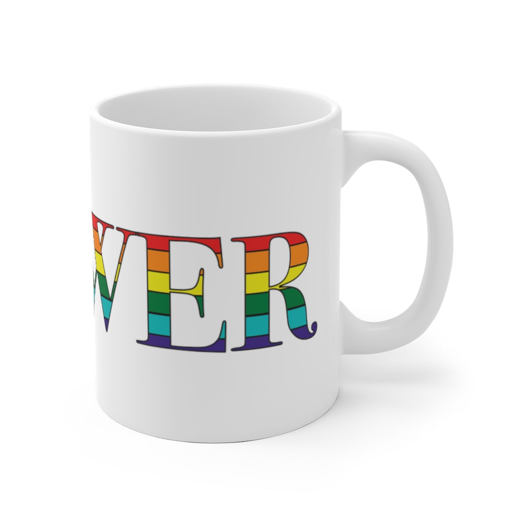 Brewer Rainbow White Ceramic Mug