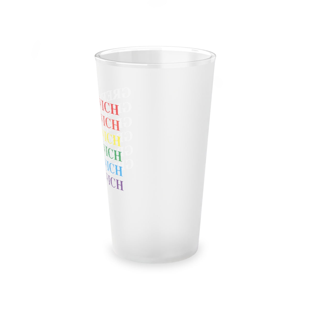 Greenwich Pride Frosted Pint Glass, 16oz