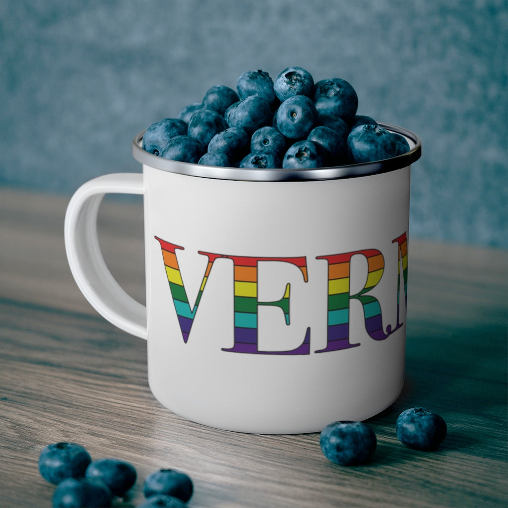 Vermont Rainbow Enamel Camping Mug