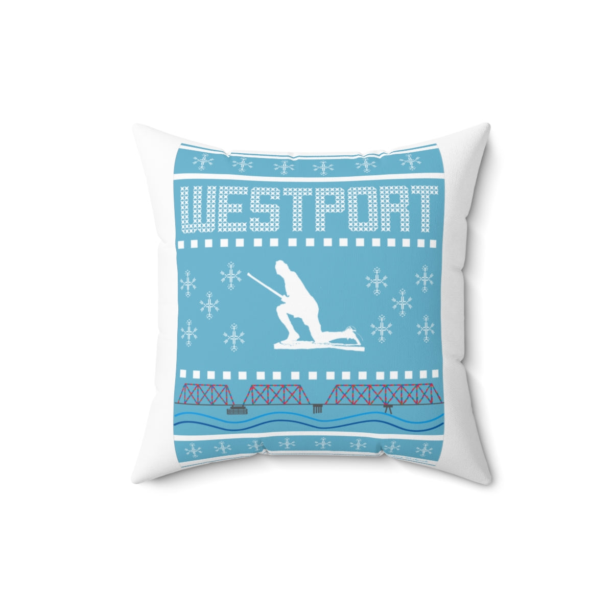 Westport Ugly Holiday Spun Polyester Square Pillow