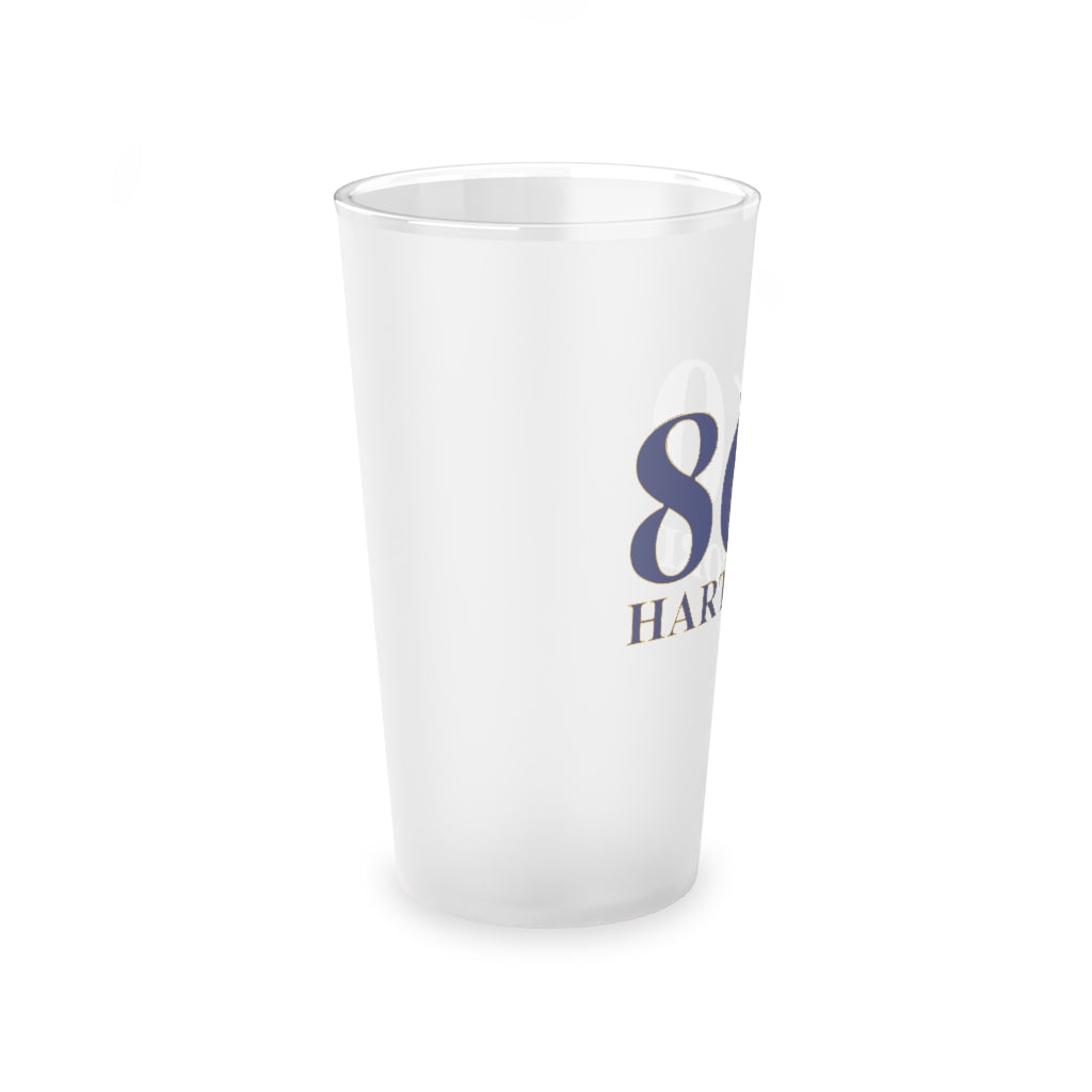 860 Hartford Frosted Pint Glass, 16oz.  860 Hartford Collection. Inspired by the Connecticut flag and the 860! Show off for your pride for Connecticut and Hartford!   Proceeds of this collection go to help build Finding Connecticut’s website and brand. • Free USA shipping   Click here to go to our home page