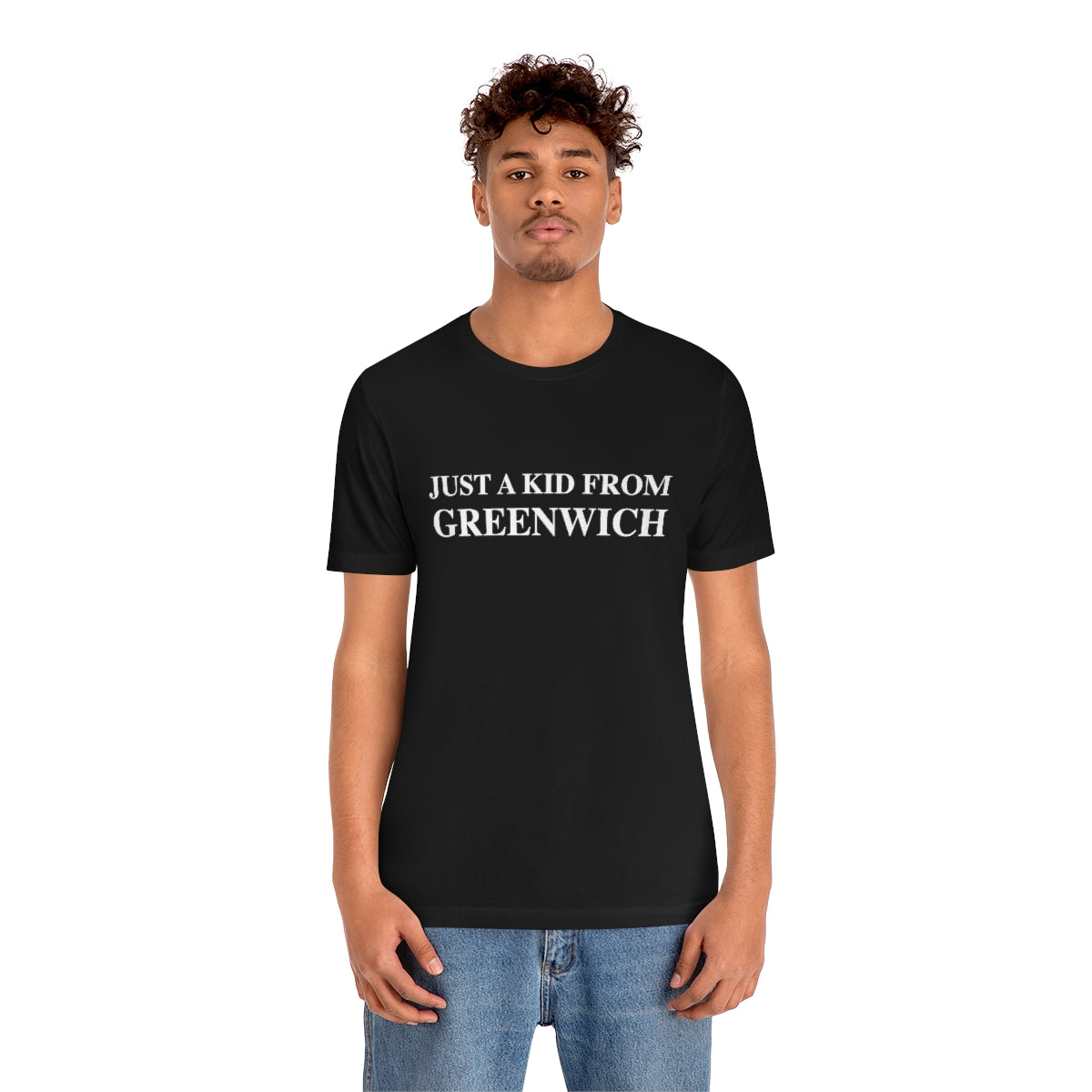 Just a kid from Greenwich Unisex Jersey Short Sleeve Tee