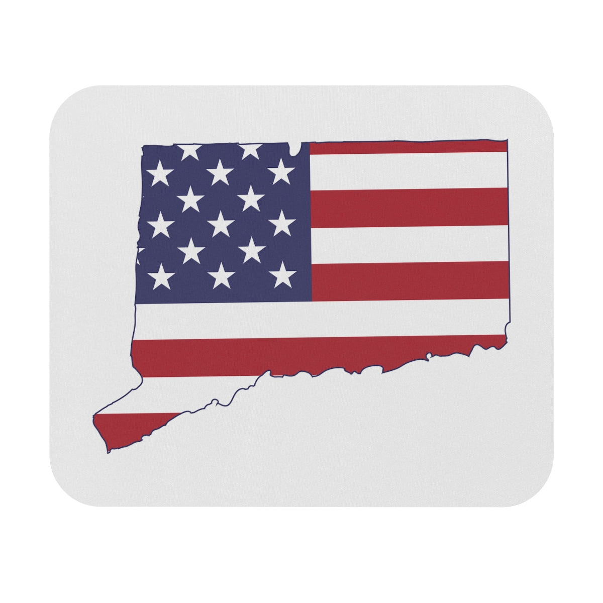 Connecticut american flag mouse pad