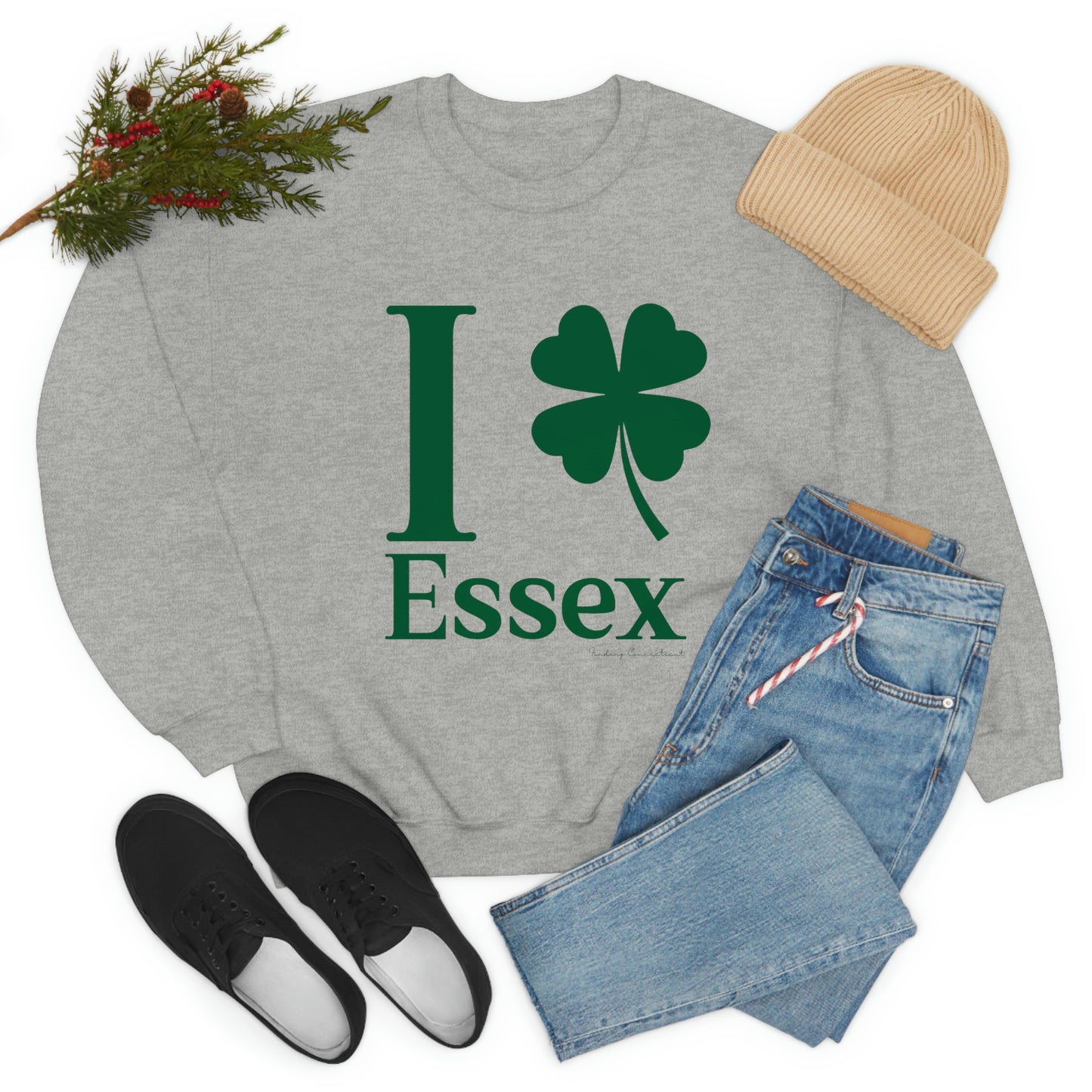 I Clover Essex (Green) Unisex Heavy Blend™ Crewneck Sweatshirt