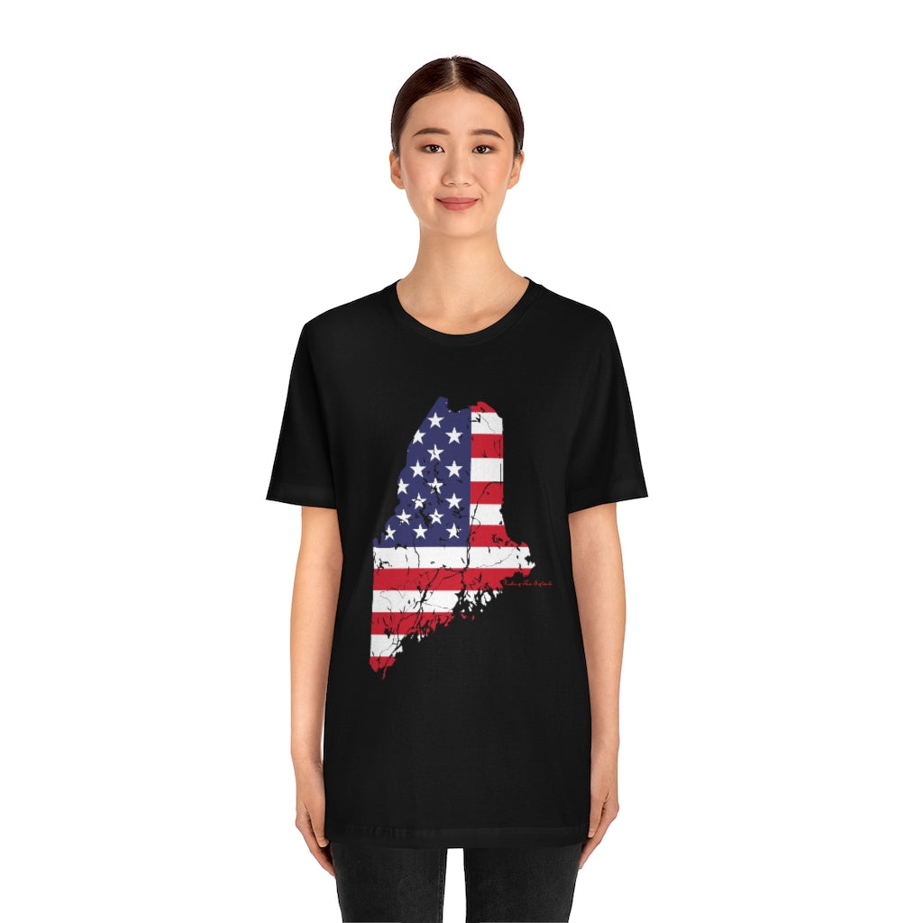 Maine American Flag collection has tee shirts, mugs, reusable bags, and other apparel and gifts. All proceeds goes to help build the Finding Maine brand and get our website up and going. Free shipping on all products. 