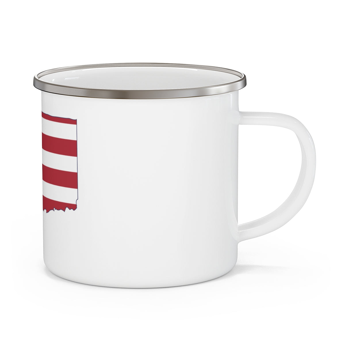 Connecticut American Flag Enamel Camping Mug