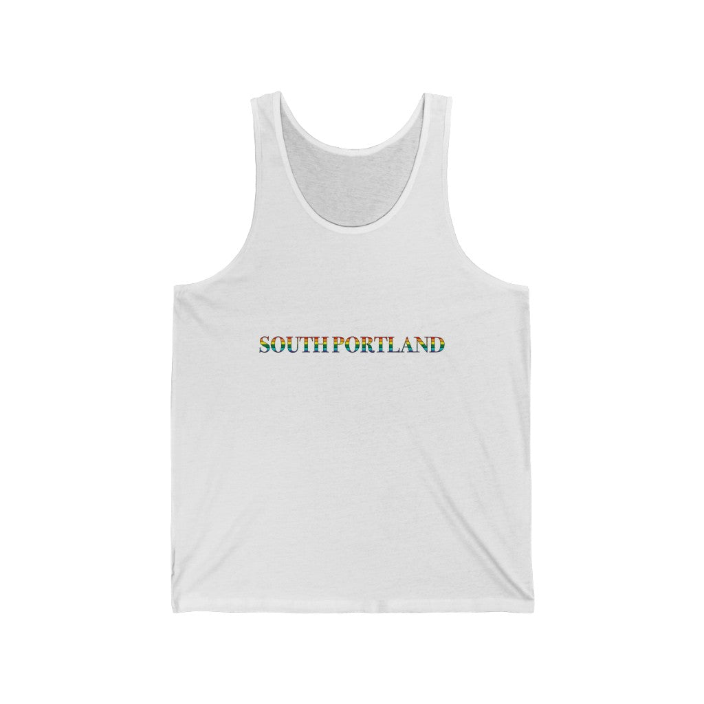 South Portland Rainbow Unisex Jersey Tank