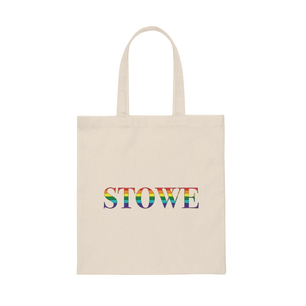 Stowe Rainbow Canvas Tote Bag