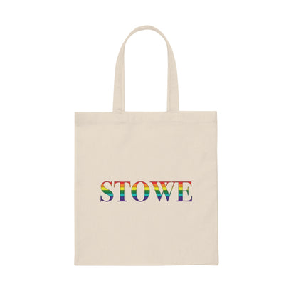 Stowe Rainbow Canvas Tote Bag