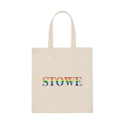 Stowe Rainbow Canvas Tote Bag