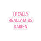 I really really miss darien conencticut sticker