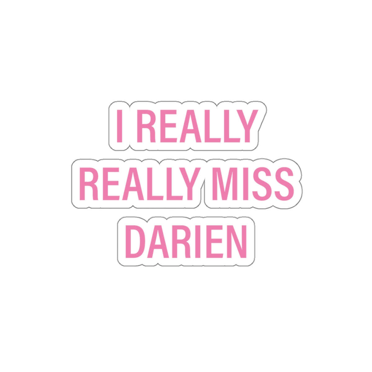 I really really miss darien conencticut sticker