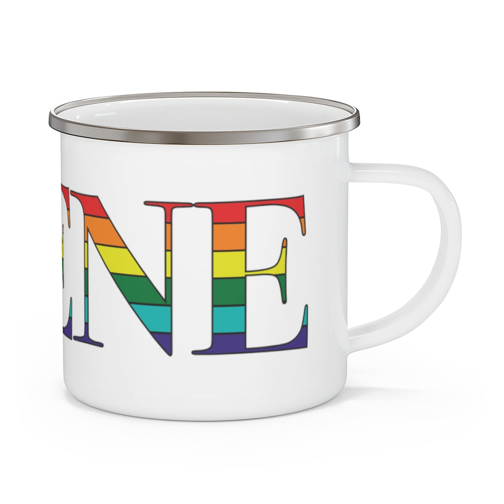 Keene Rainbow  Enamel Camping Mug