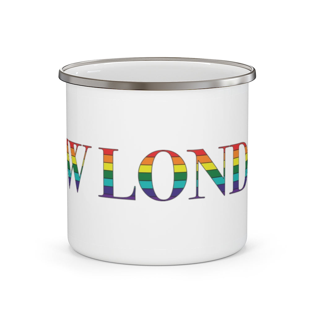 New London Rainbow Enamel Camping Mug