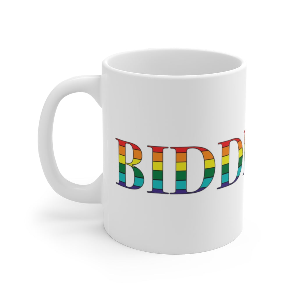 Biddeford Rainbow White Ceramic Mug