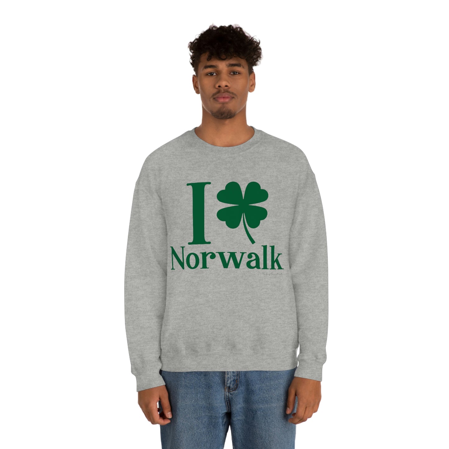 I Clover Norwalk (Green)  Unisex Heavy Blend™ Crewneck Sweatshirt