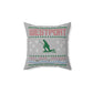 Westport Ugly Holiday Sweater Red / Green Spun Polyester Square Pillow