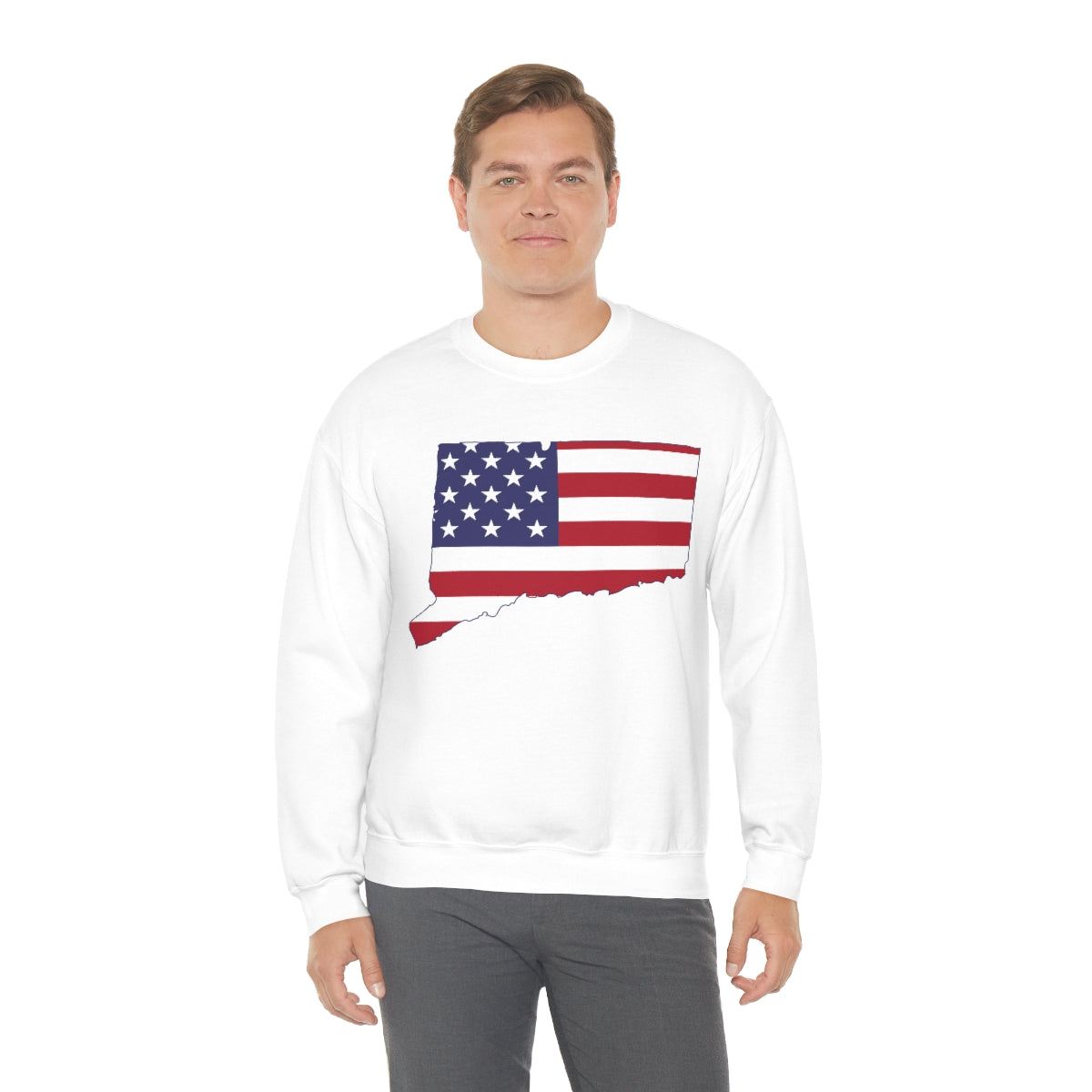 Connecticut American Flag Unisex Heavy Blend™ Crewneck Sweatshirt