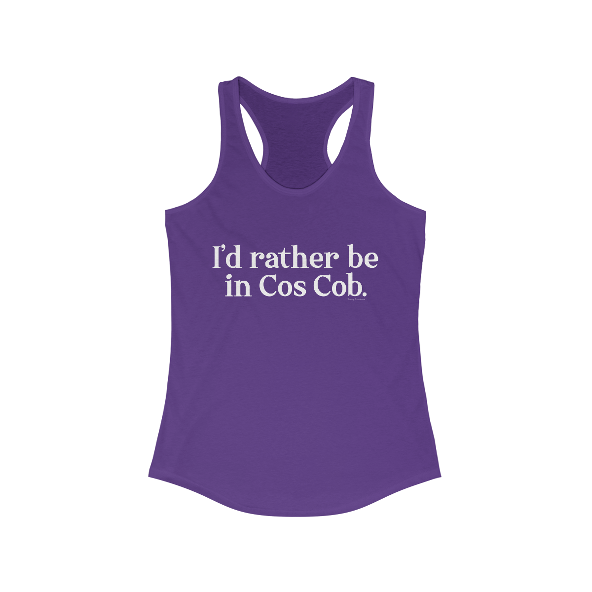 I'd rather be in cos cob womens tank top shirt 