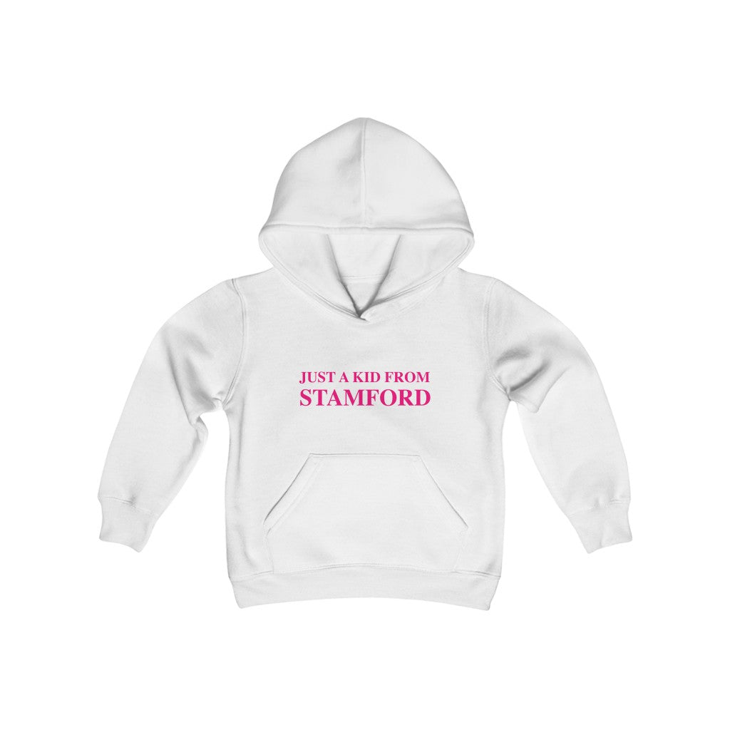 just a kid from stamford youth hoodie