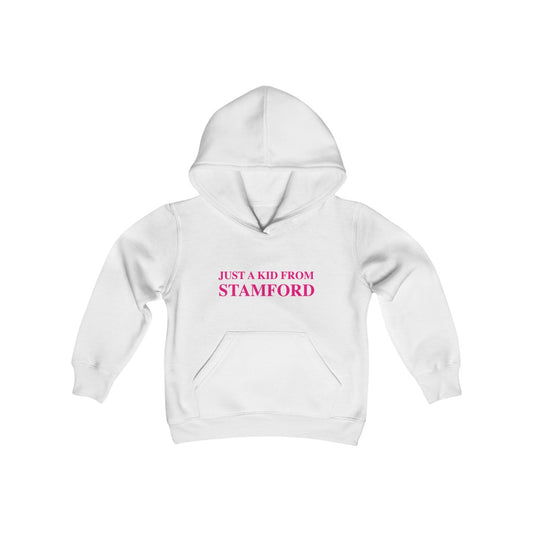 just a kid from stamford youth hoodie