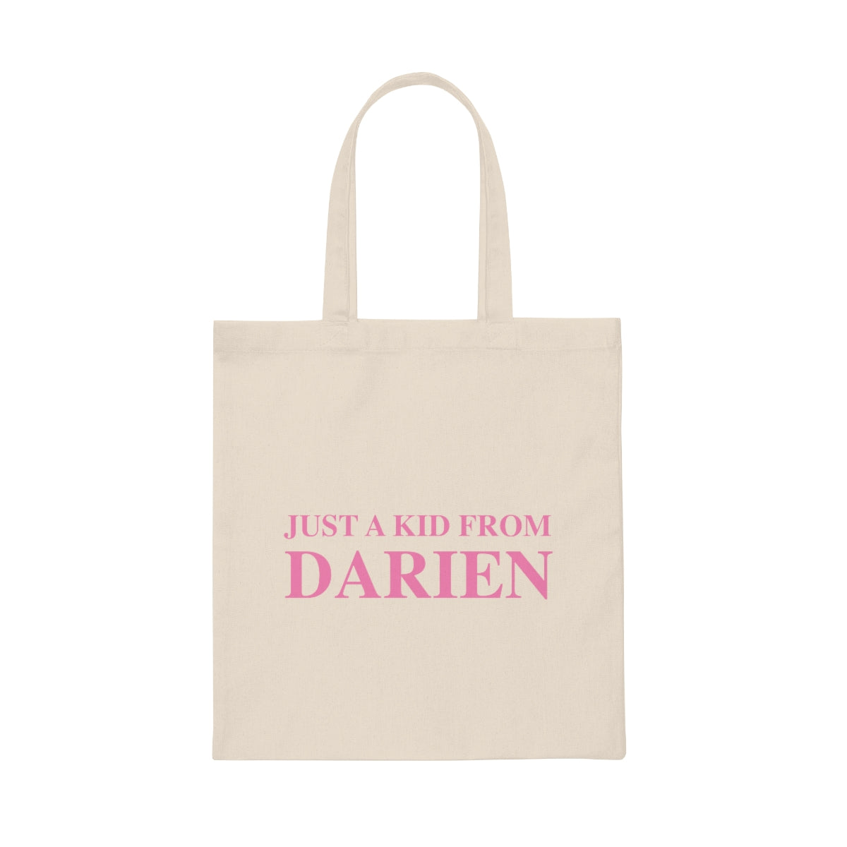 just a kid from Darien tote bag