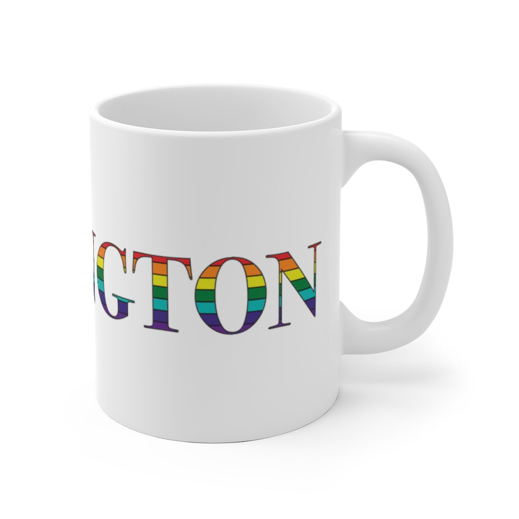 Bennington Rainbow White Ceramic Mug