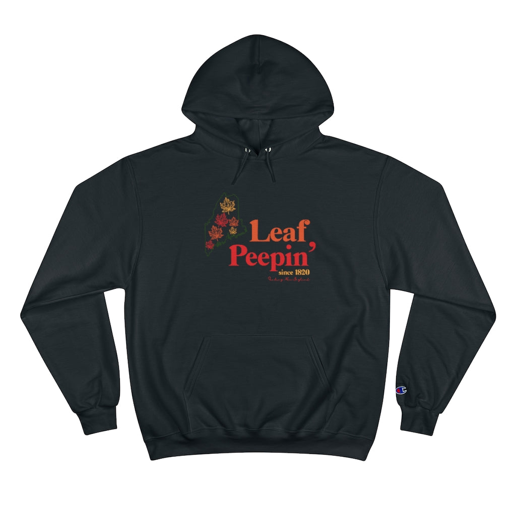 Leaf Peepin' Maine  Champion Hoodie