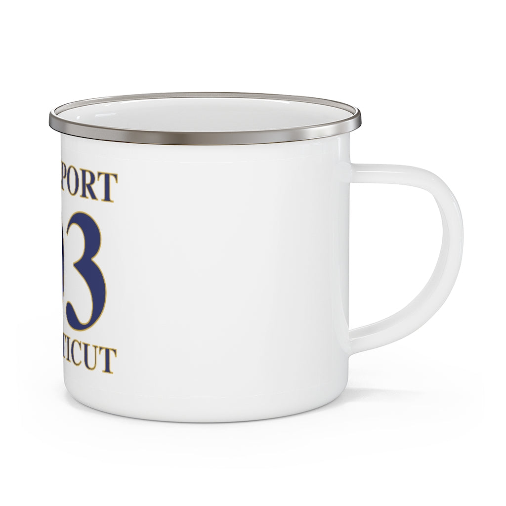 Bridgeport 203 Connecticut Enamel Camping Mug