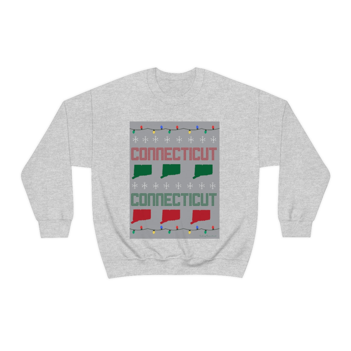 Connecticut Ugly Holiday Unisex Heavy Blend™ Crewneck Sweatshirt