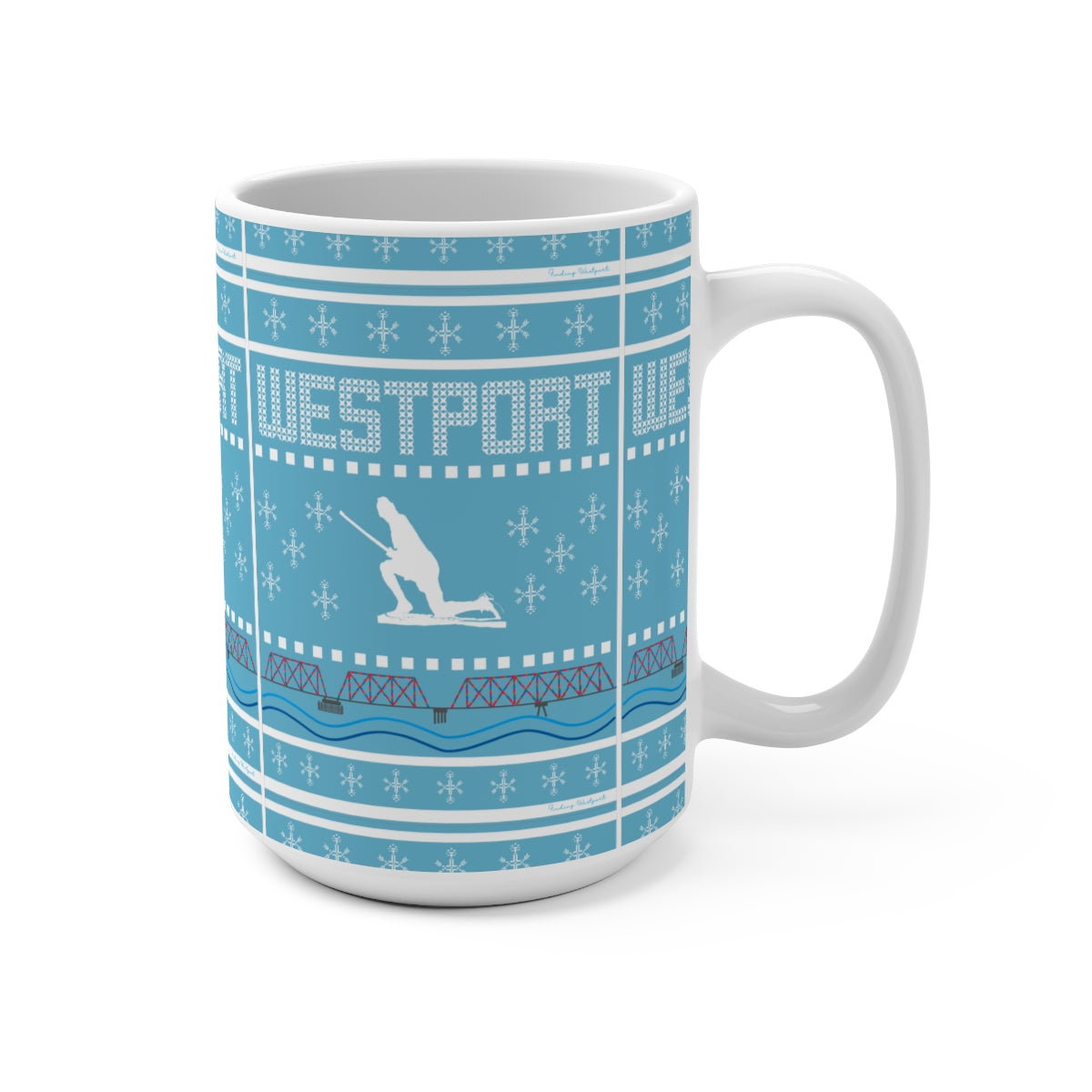 westport ct / connecticut ugly christmas sweater mug