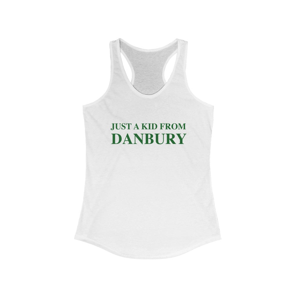 Just a kid from danbury ct womens tank top shirt