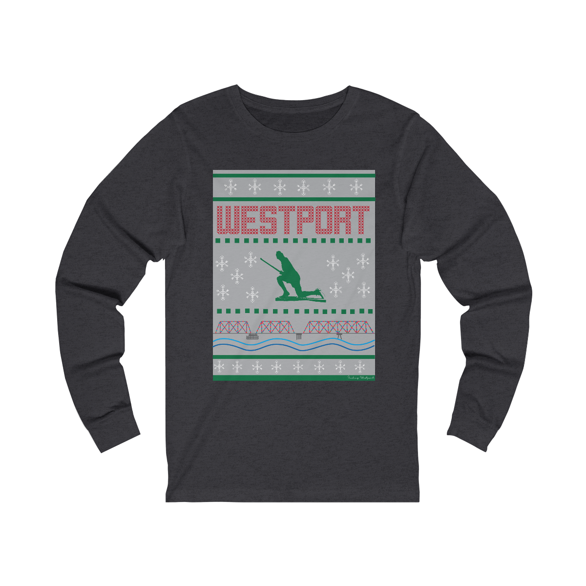 Westport Ugly Holiday Green / Red  Unisex Jersey Long Sleeve Tee