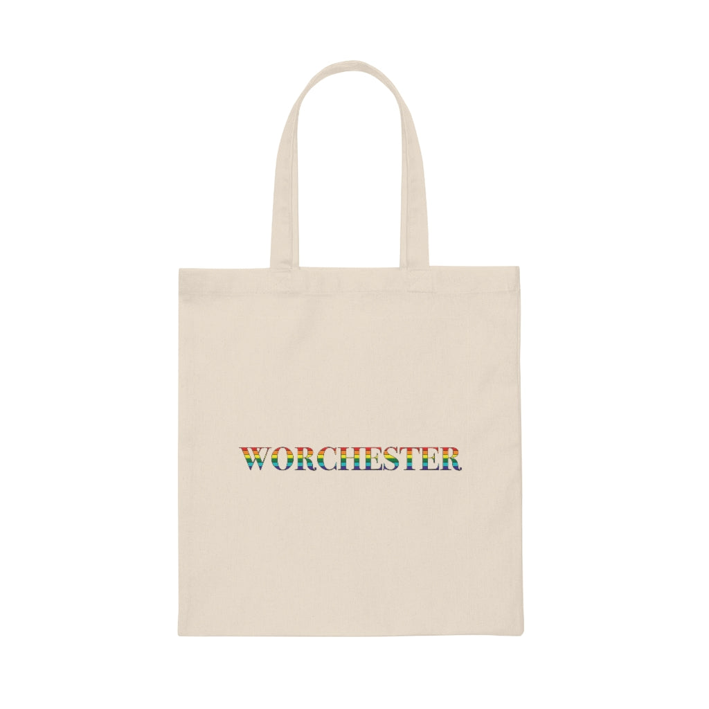 Worchester Rainbow Canvas Tote Bag