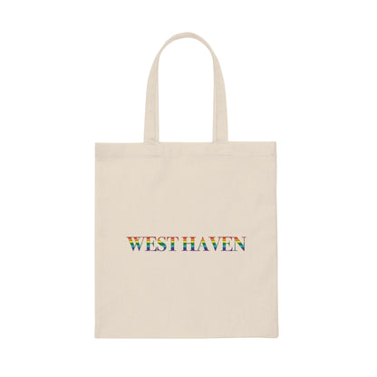 West Haven Rainbow Canvas Tote Bag