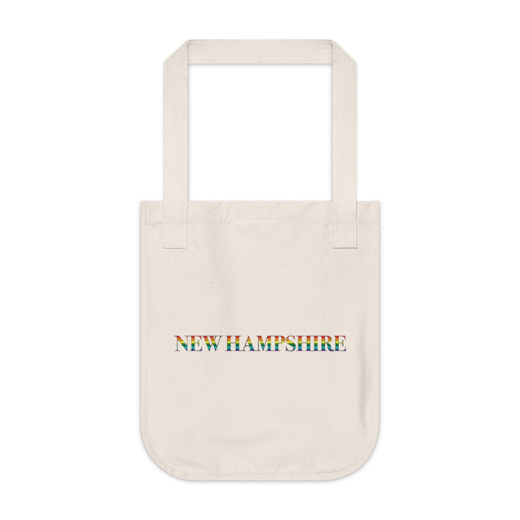 New Hampshire Rainbow Organic Canvas Tote Bag