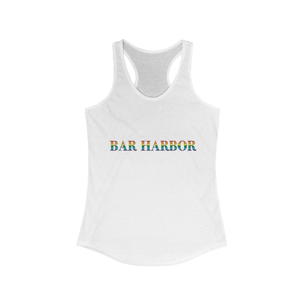 Bar Harbor Rainbow Women's Ideal Racerback Tank