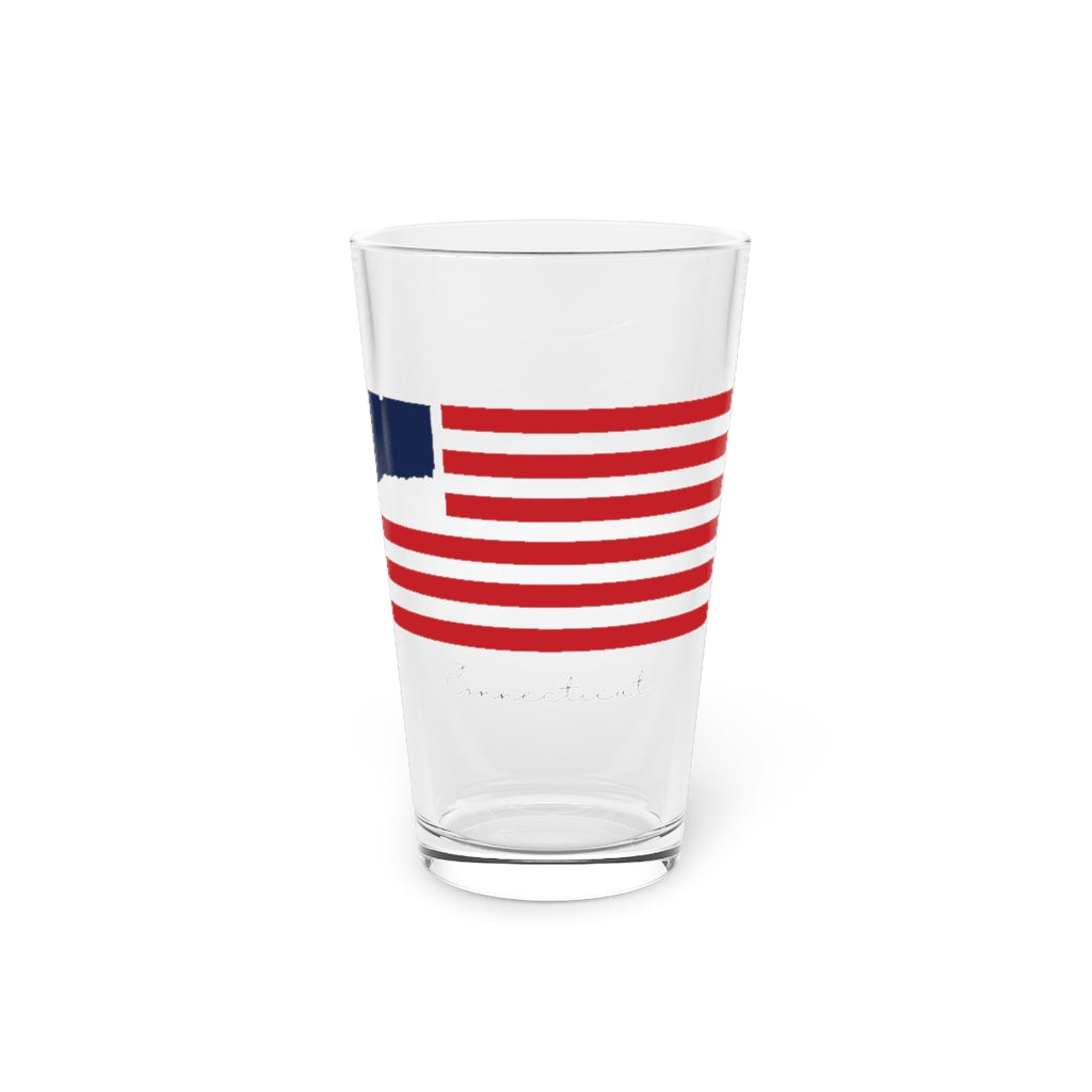 Connecticut Flag Pint Glass, 16oz