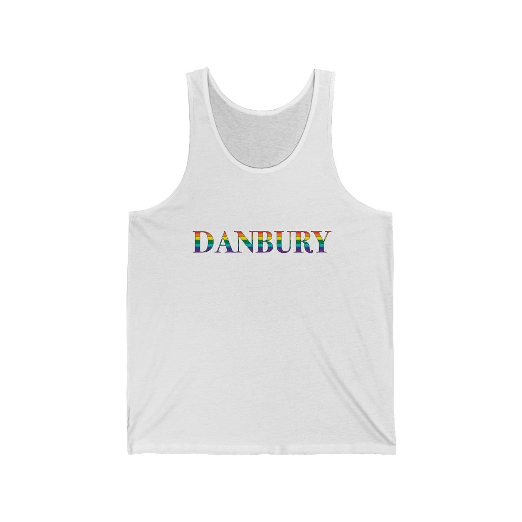 Danbury Rainbow unisex tank top shirt danbury pride