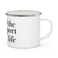 #thebridgeportlife Enamel Camping Mug