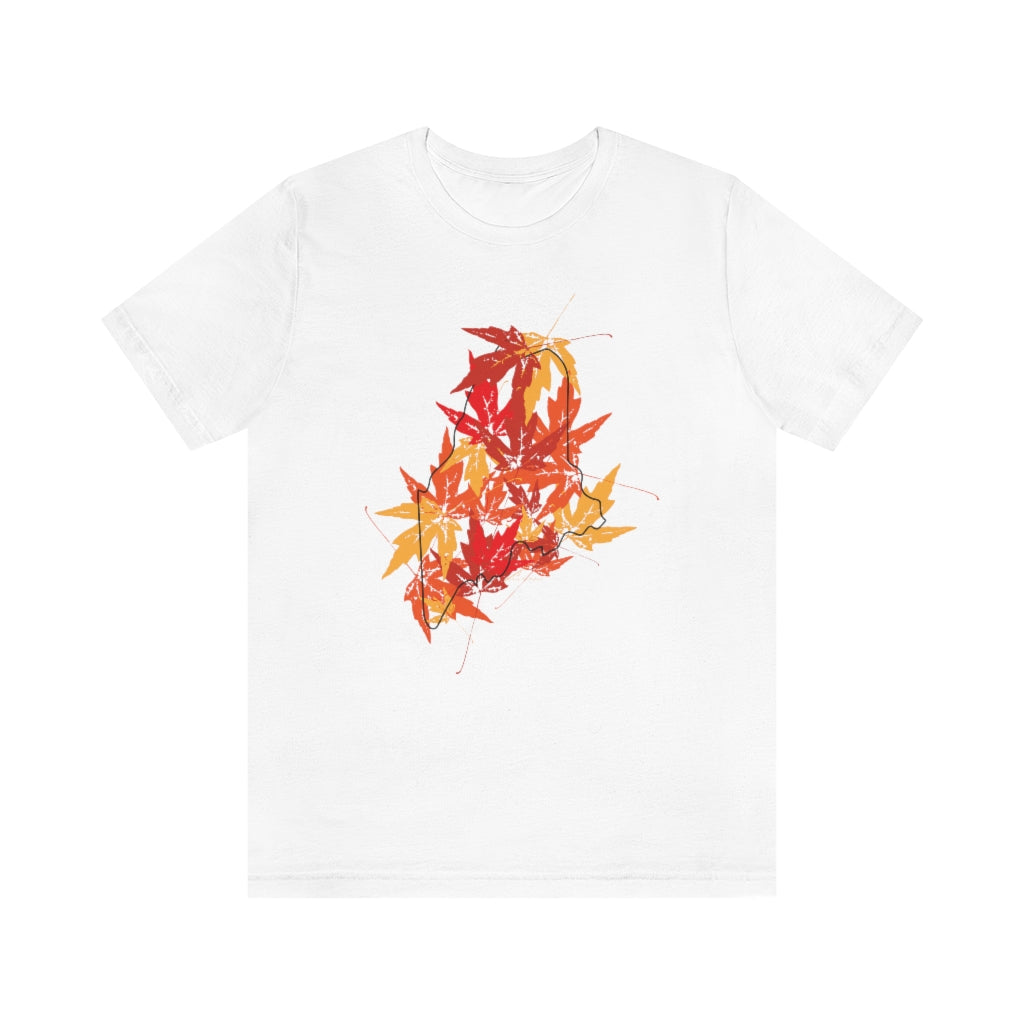 maine leaves tee shirt