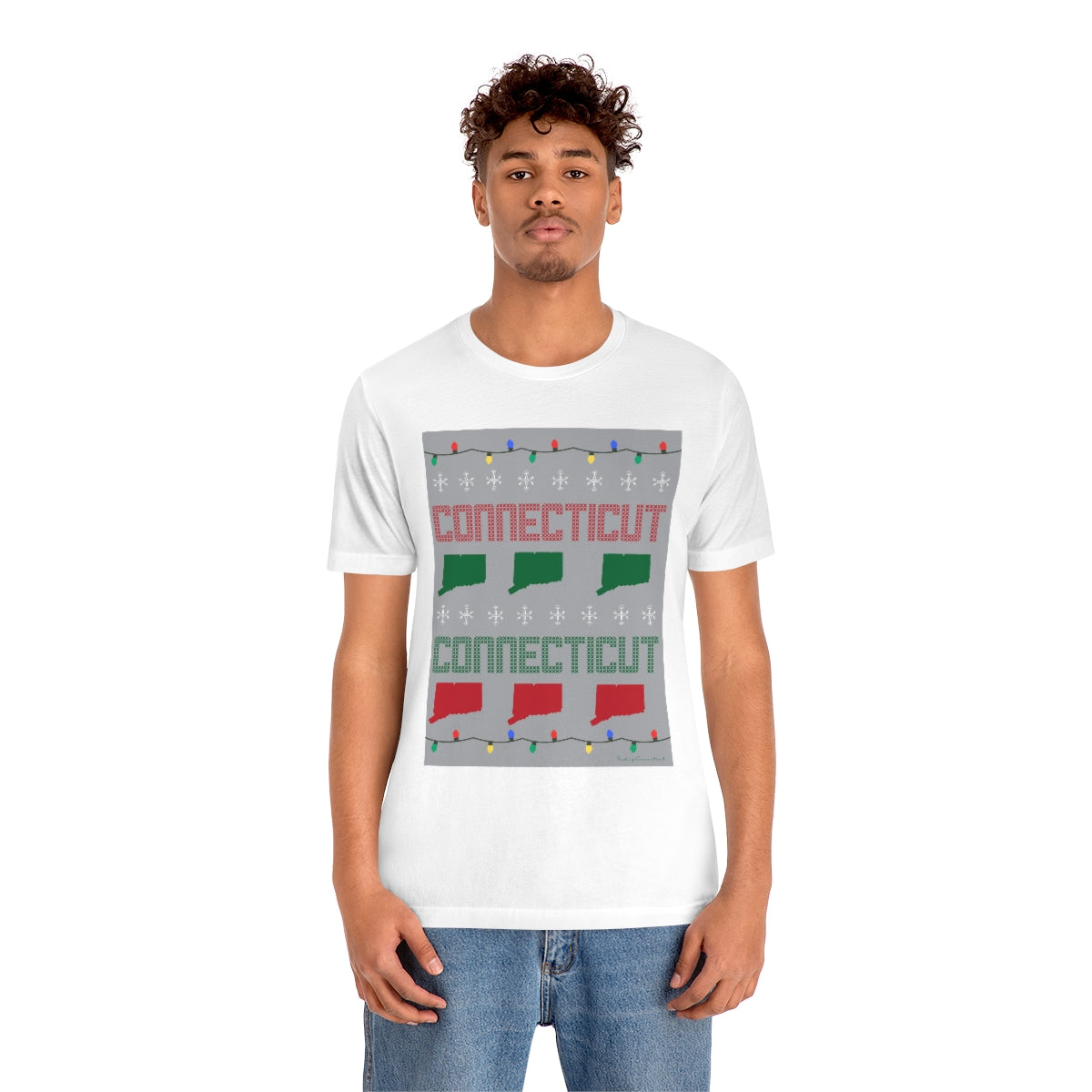 Connecticut Ugly Holiday Unisex Jersey Short Sleeve Tee