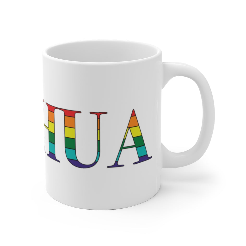 Nashua Rainbow White Ceramic Mug