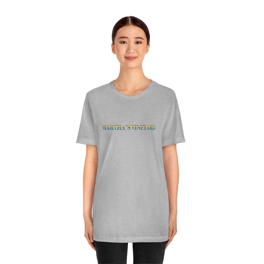 Martha's Vineyard Rainbow Unisex Jersey Short Sleeve Tee