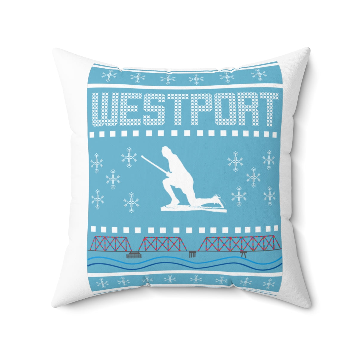 Westport Ugly Holiday Spun Polyester Square Pillow