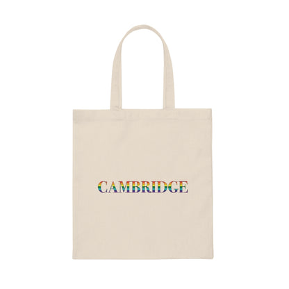 Cambridge Rainbow Canvas Tote Bag