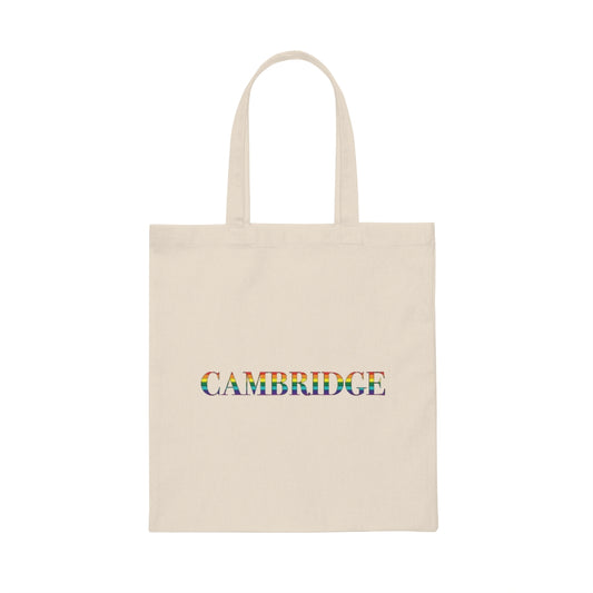 Cambridge Rainbow Canvas Tote Bag