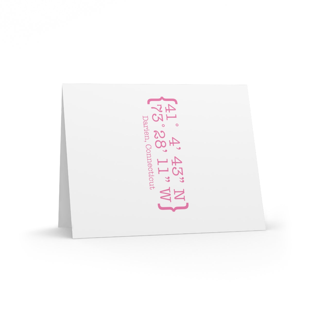 Darien Coordinates Greeting Cards (8, 16, and 24 pcs)