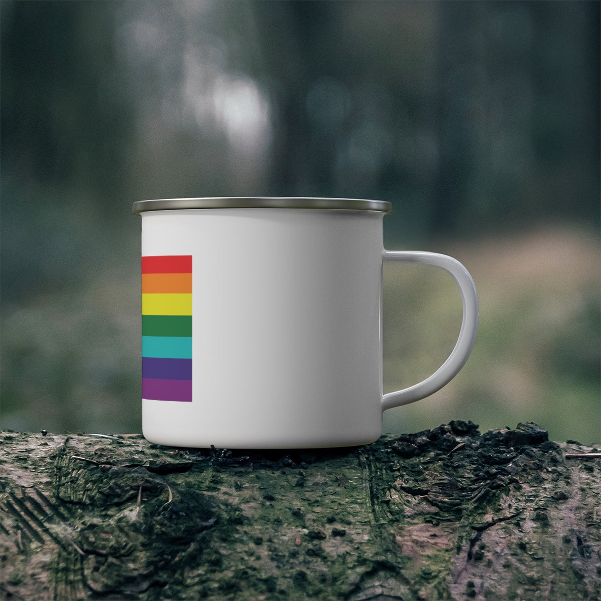 Minuteman Pride Flag Enamel Camping Mug