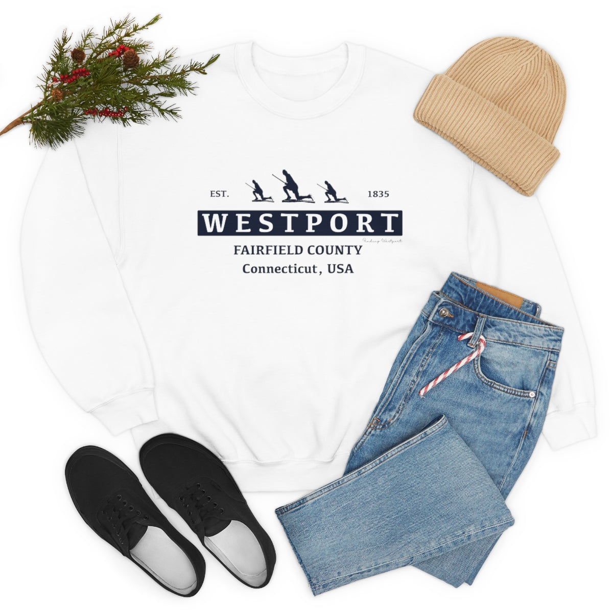 Westport Est. Unisex Heavy Blend™ Crewneck Sweatshirt